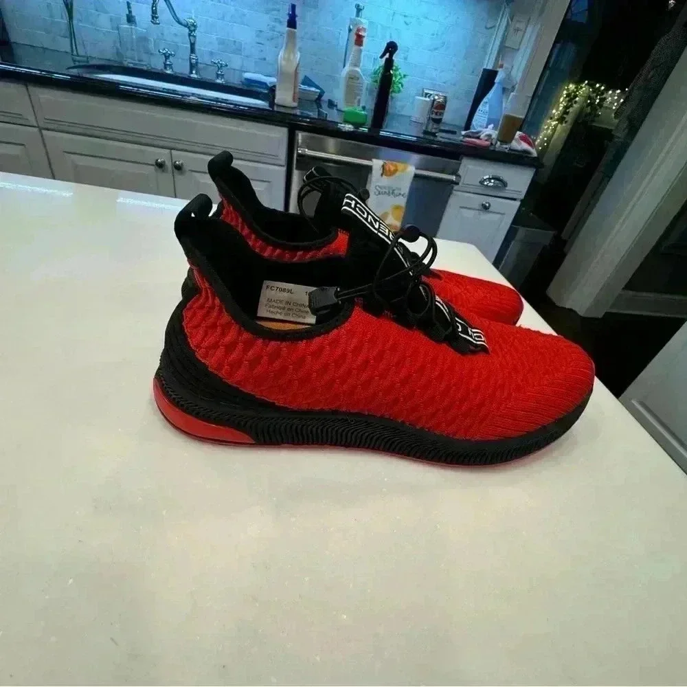 French Connection men’s Cannes sneakers. Red & black size 10